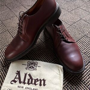 Alden Men's Rich Brown Leather Oxfords
